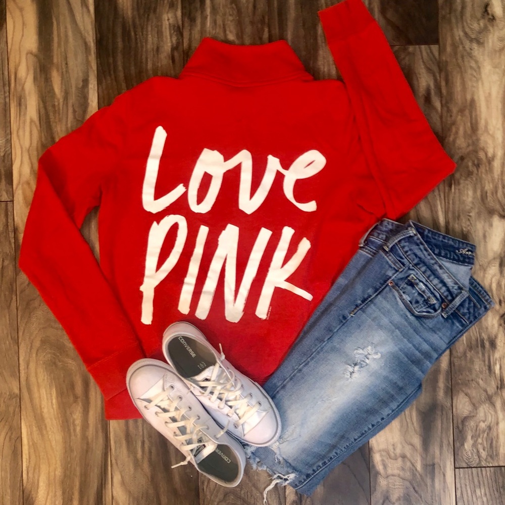 Victoria’s Secret PINK quarter zip pullover.